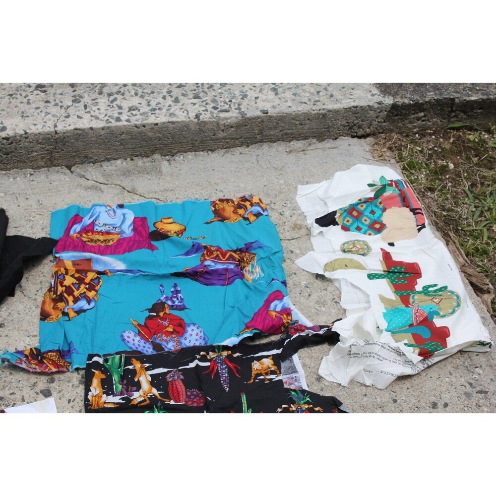Vintage Fall Halloween Autumn HUGE LOT Bundle Quilt Sew Crafts Fabric Cotton - Picture 7 of 16
